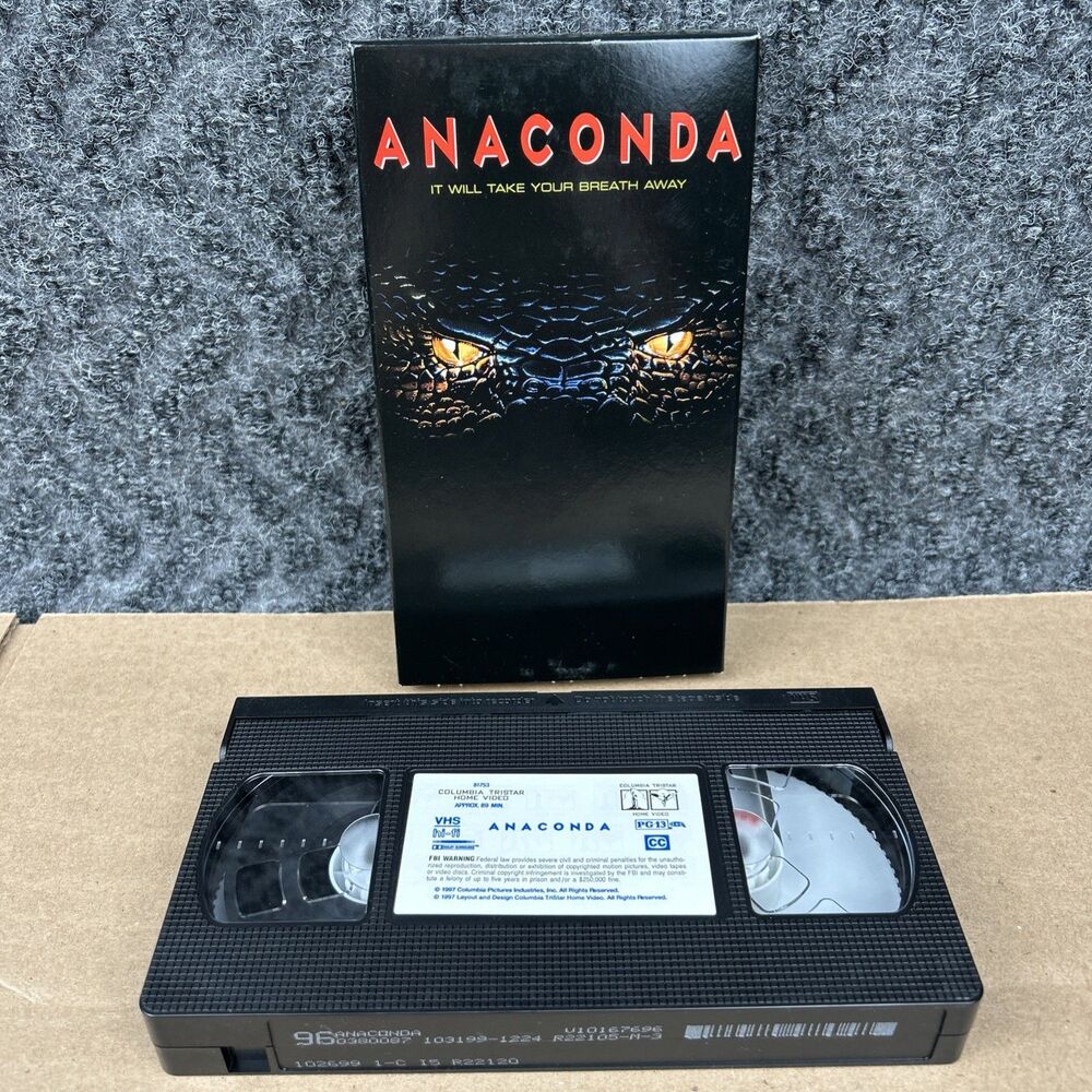 Anaconda VHS 1997 Jennifer Lopez Ice Cube Jon Voight Eric Stoltz Thriller Horror